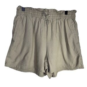 ARDENE Linen Blend Paperbag Shorts Size XL